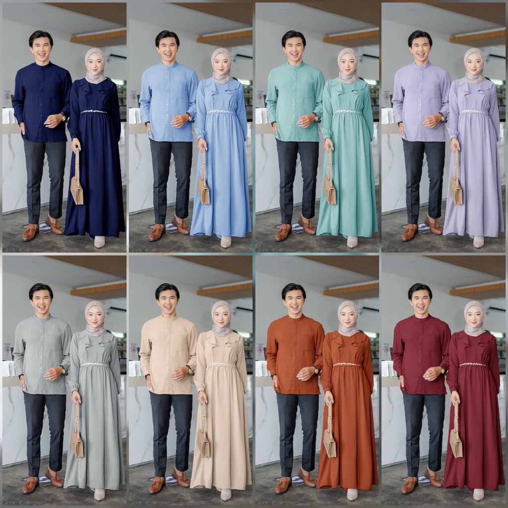 PAKAIAN COUPLE PASANGAN CP CLEO / BAJU PESTA COUPLE / PAKAIAN PESTA COUPLE BAHAN SHAKILA PREMIUM / B