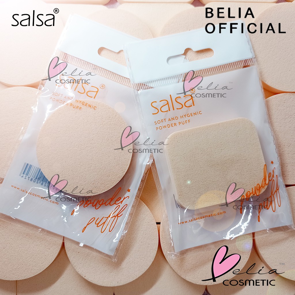 ❤ BELIA ❤ SALSA Sponge Bedak Bulat &amp; Persegi | Spons tepuk bedak spon