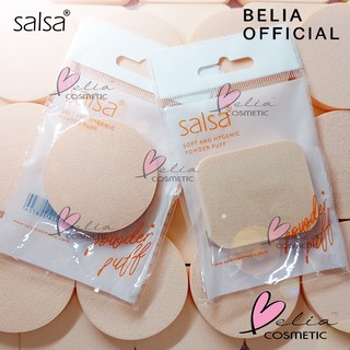 Image of ❤ BELIA ❤ SALSA Sponge Bedak Bulat & Persegi | Spons tepuk bedak spon