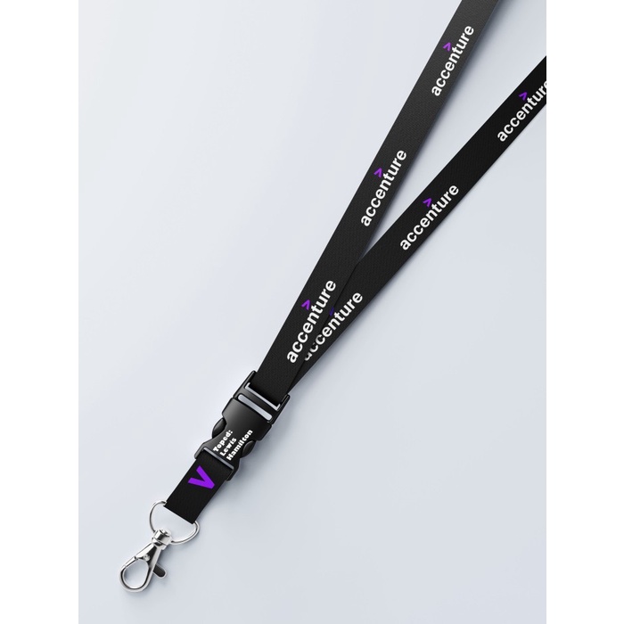 

Lanyard Accenture Consultant Satuan Custom Dua Sisi Gantungan Kunci