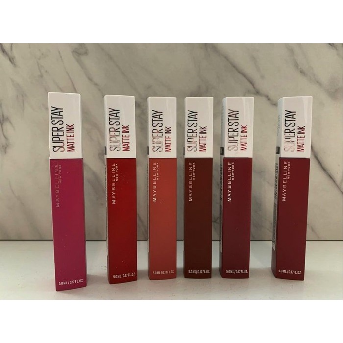 [ PROMO ] MAYBELINE SUPERSTAY MATTE INK 6 PCS BARCODE 3 RED &amp; NUDE 3