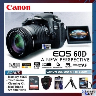 [NEW] KAMERA CANON EOS 60D + LENSA KIT 18-55MM IS - GARANSI 1 TAHUN - FREE ACCESORIES CAMERA DSLR 4