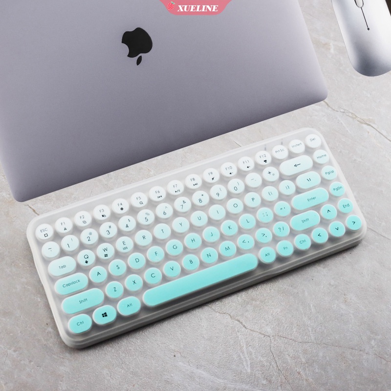 Mofii candy Ajazz 308i Pelindung Keyboard Wireless Bulat Bahan Silikon Anti Air Untuk Desktop