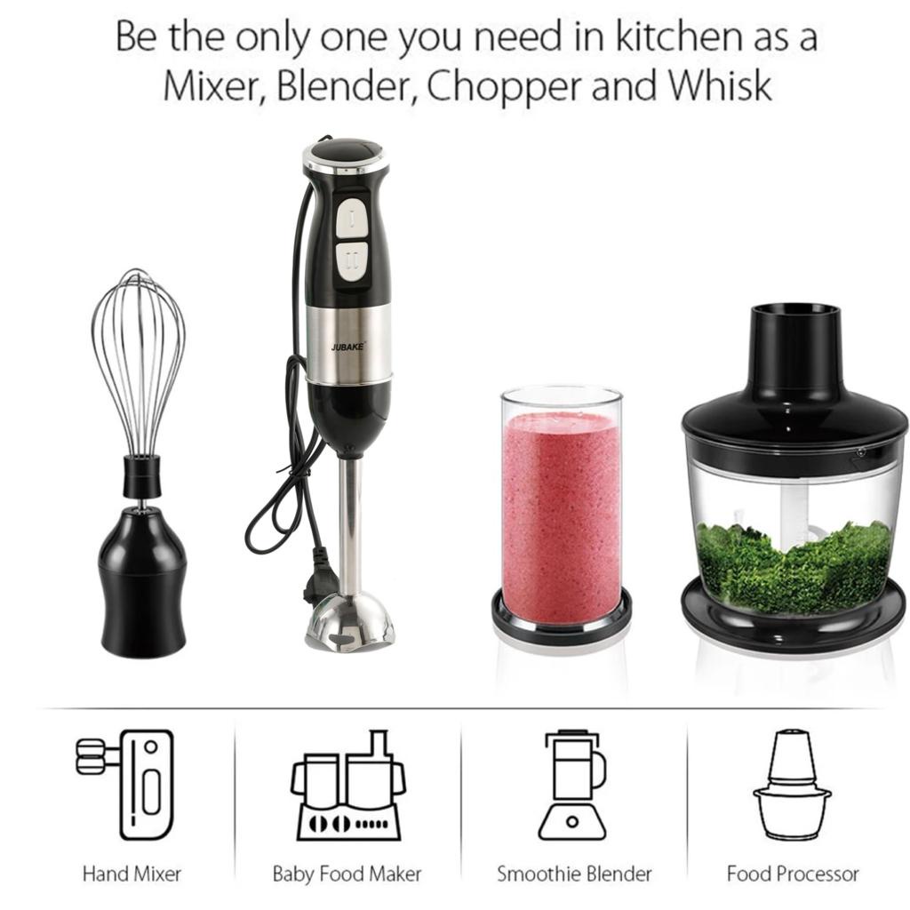 JUBAKE 8008 S BLENDER TANGAN Hand Blender Portable 1 Set Stainless Steel NF8008 NF8008S