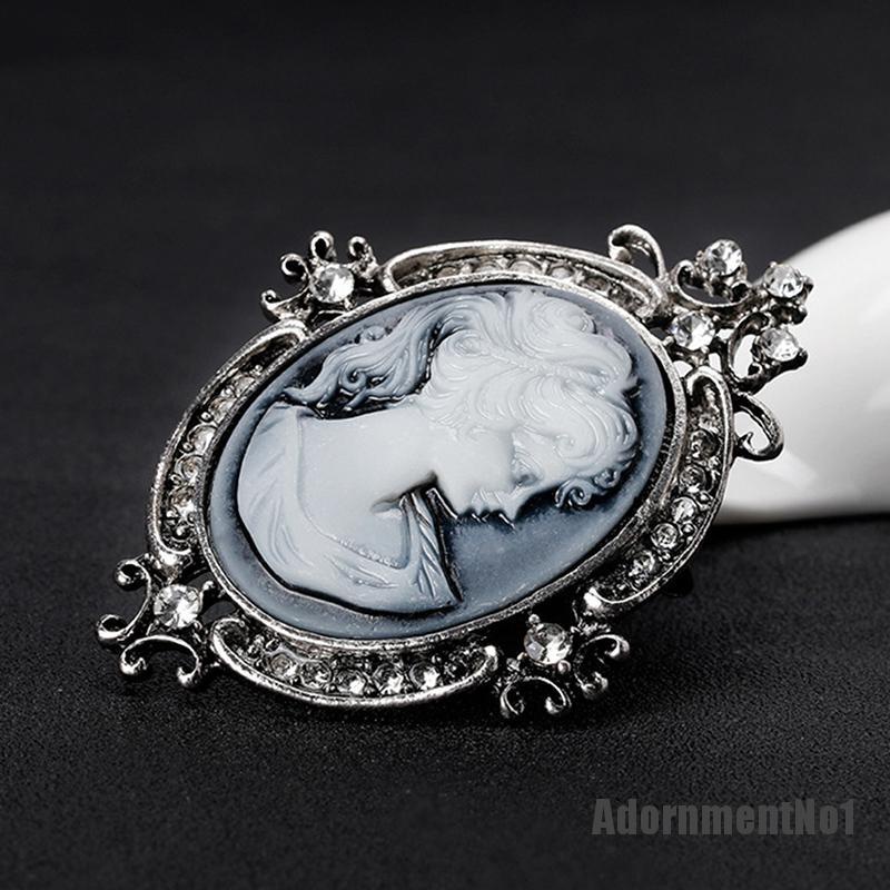 (Adornmentno1) Bros Pin Wanita Desain Cameo Victoria Hias Kristal Untuk Pesta Nikah