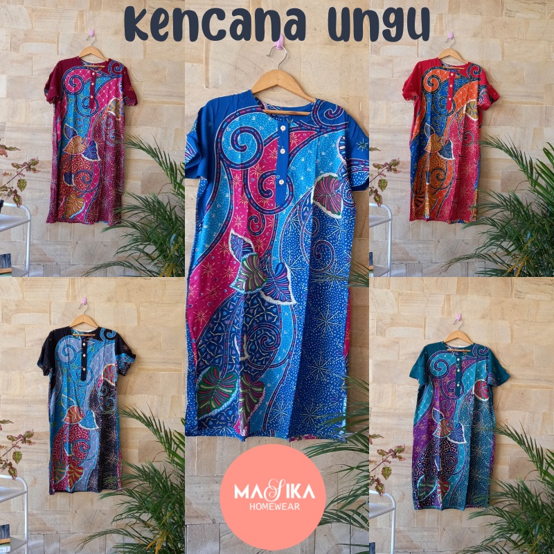 Daster Kencana Ungu Label Biru | Daster Busui | Daster Premium KU Asli | Daster Solo Premium