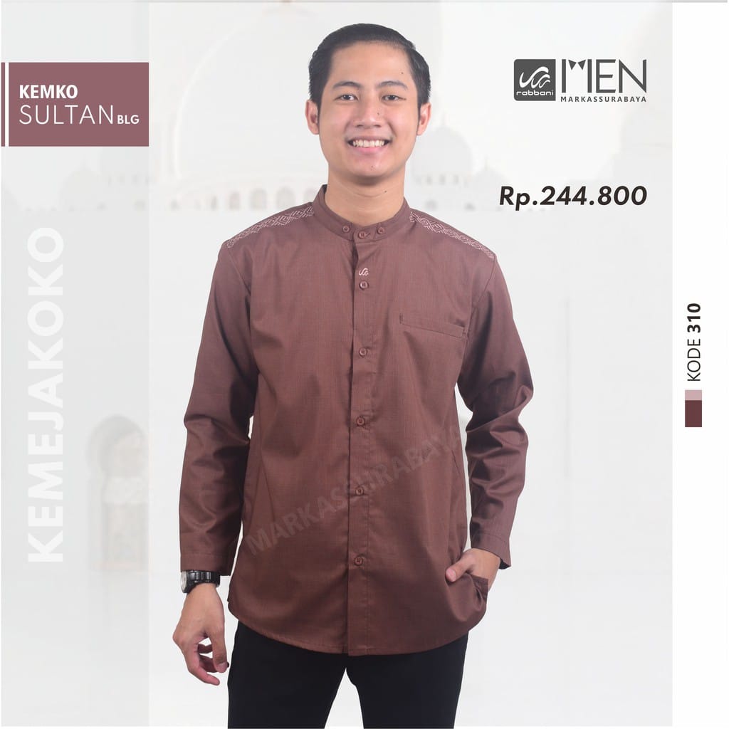 KEMKO RABBANI SULTAN ORIGINAL LENGAN PANJANG MODIS KEKINIAN MODERN TRENDY COOL KEMEJA KOKO BEST SELL
