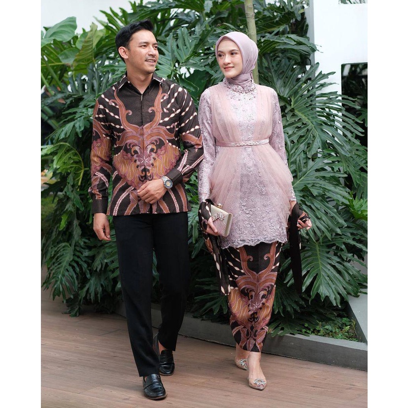 Couple BATIK Modern Baju Wisuda Tunangan Lamaran Terbaru Batik Brukat Pasangan Pekalongan Resepsi ko