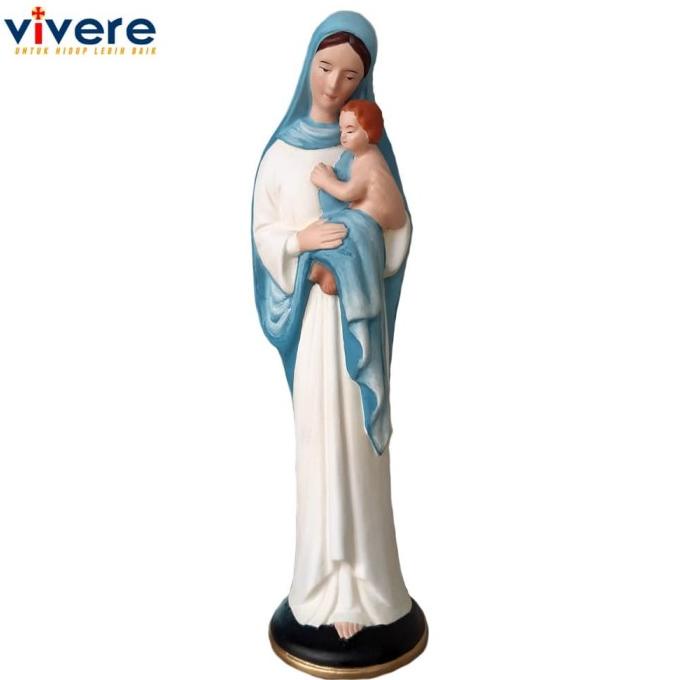 Patung Maria Bunda dan Bayi Yesus 20 cm Warna