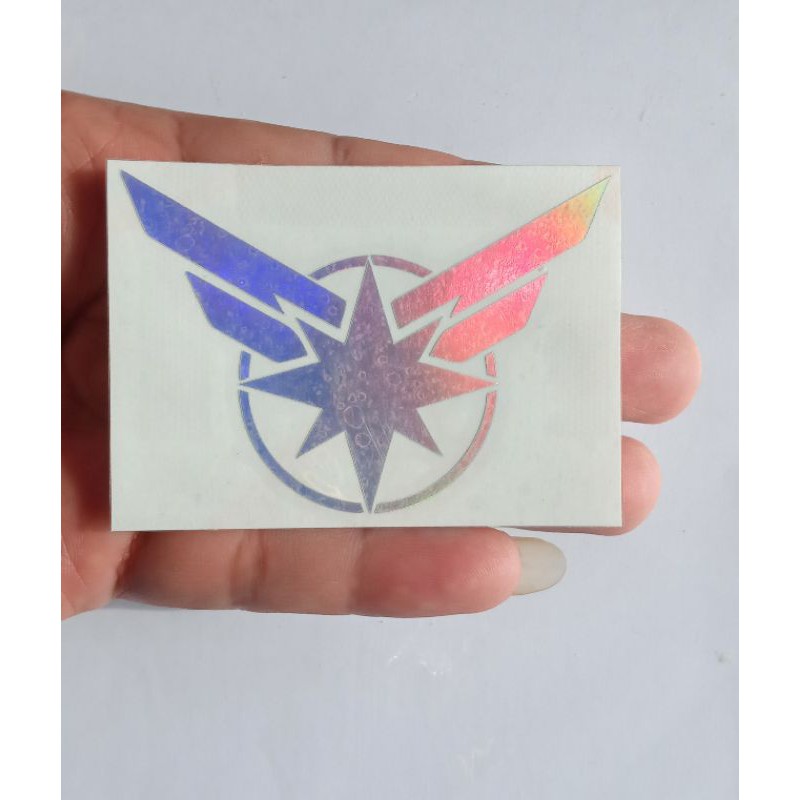 

stiker,hologram,captainmarvel,logo,murah