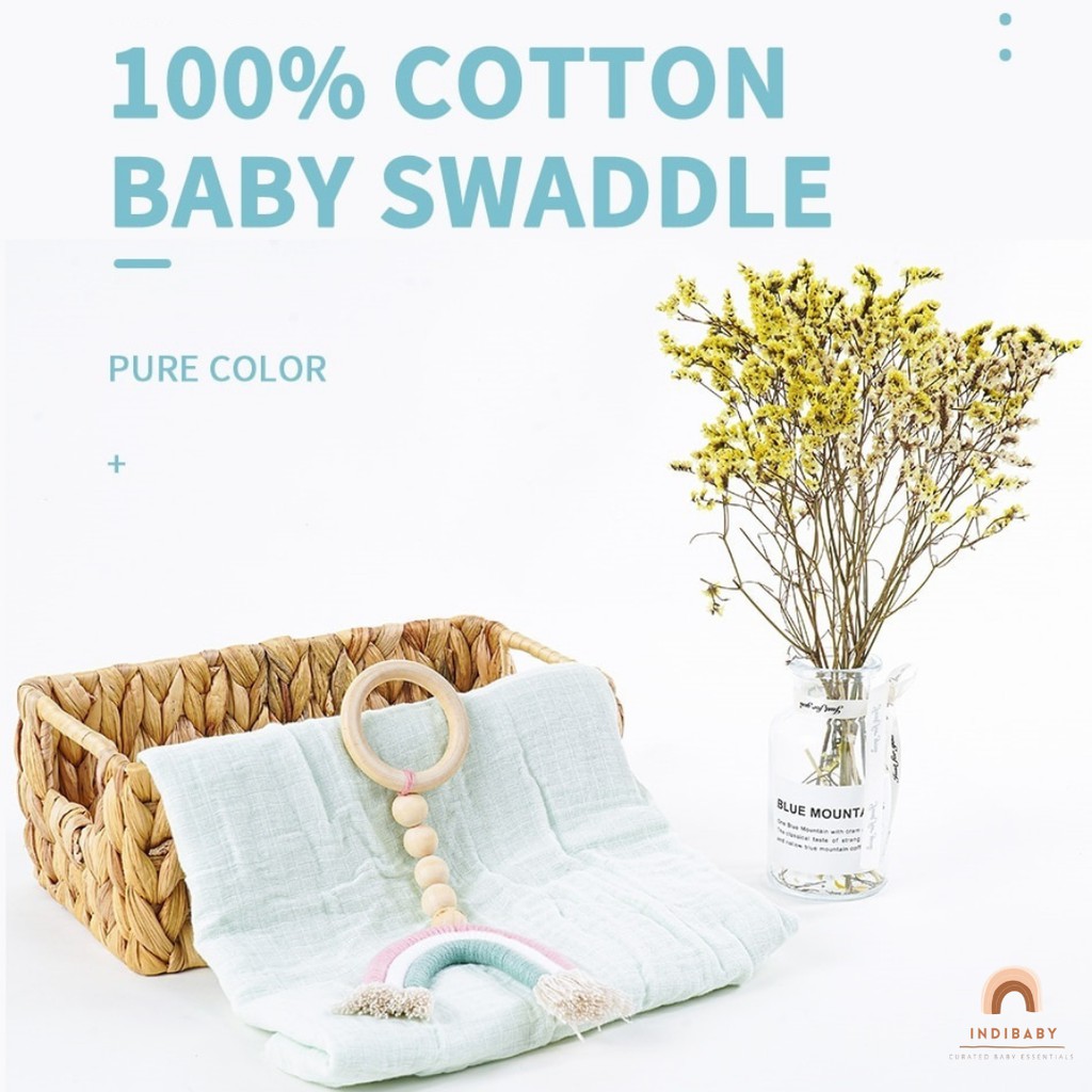 Indibaby 2 Layer Cotton Swaddle Blanket