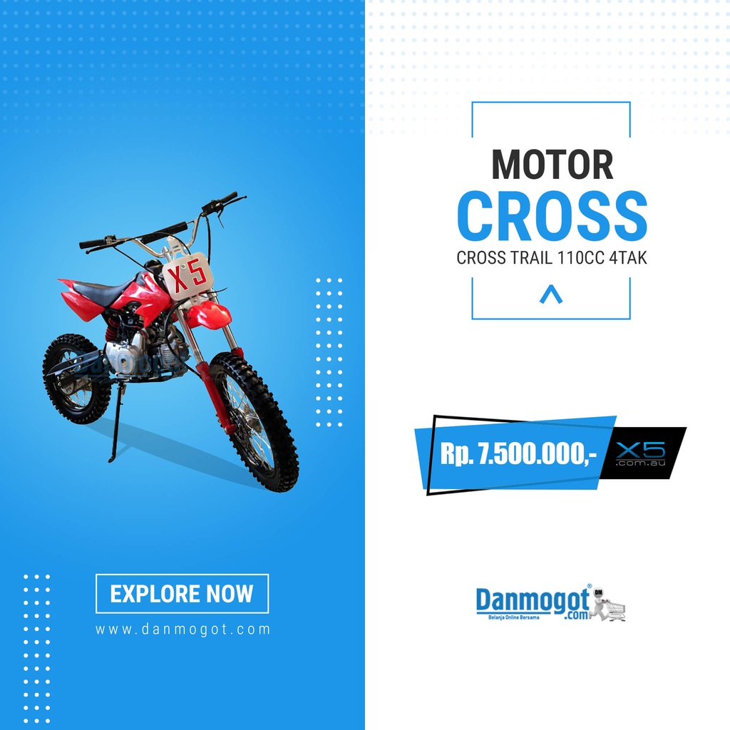 Motor Cross Trail 110 cc offroad 4 tak ATV 4