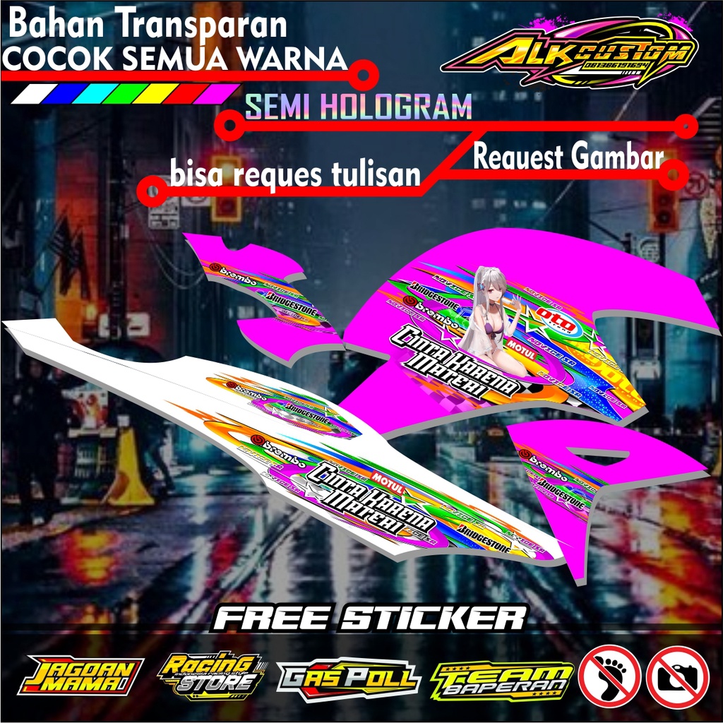 COD STRIPING TRANSPARAN HOLOGRAM CB 150R OLD