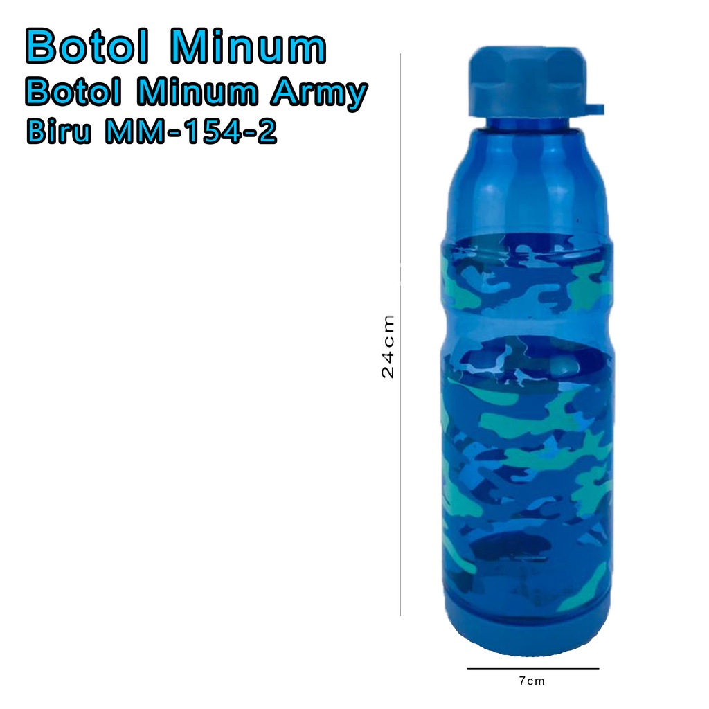 Motif Army Biru MM-154-2 * Botol Minum Plastik * 700 ml*