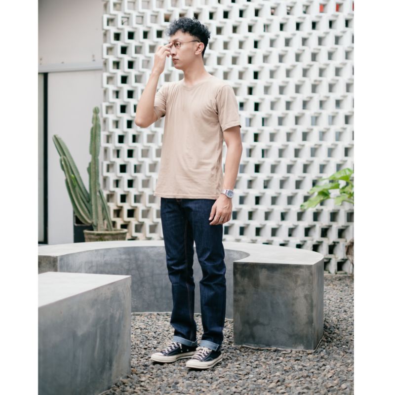 Bunbe - Celana Panjang Pria Raw Denim Selvedge Original