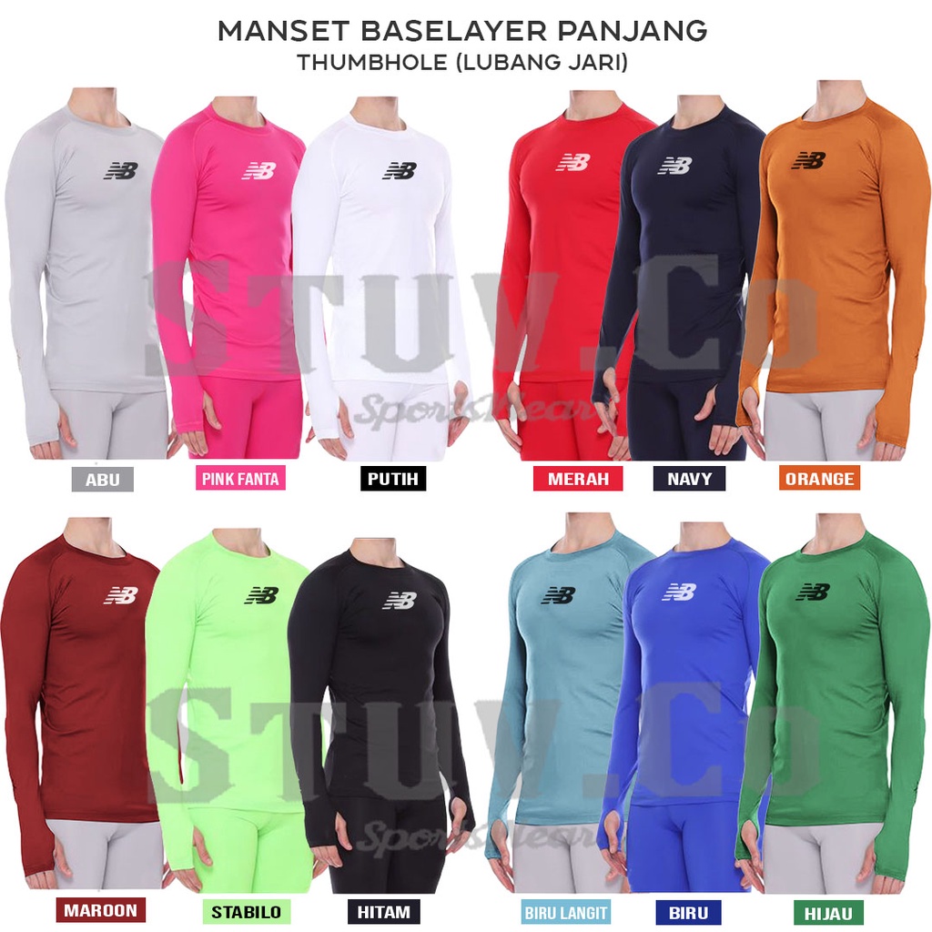 BASELAYER LONGSLEEVE THUMBOLE MANSET TANGAN PANJANG JARI LUBANG JEMPOL DIVING LARI SEPEDA OLAHRAGA UNISEX