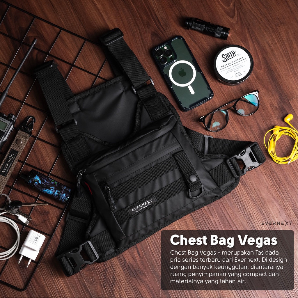 Tas Dada Anti Air VEGAS Chest bag Waterproo Pria Tactical Outdoor Pelindung Kerja