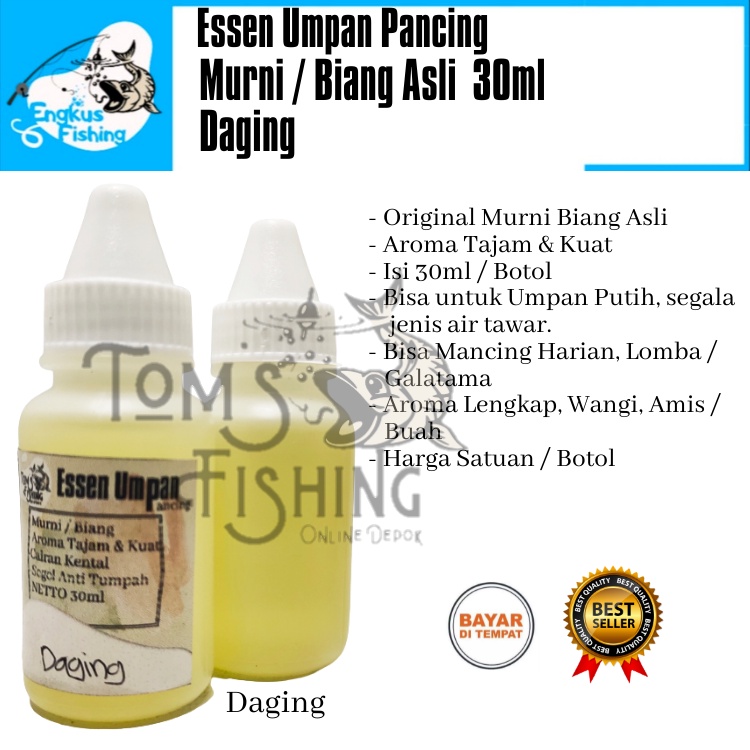 Essen Umpan Pancing Murni Biang Asli (10ml/30ml) Amis/Wangi Murah - Engkus Fishing