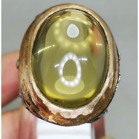 CINCIN BATU AKIK NATURAL KINYANG EMAS ORIGINAL