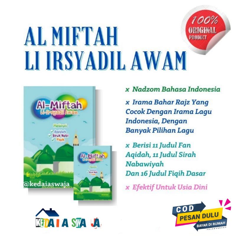 Buku Kitab Al-Miftah Li Irsyadil Awam Di Lengkapi Dengan Lagu Anak-Anak almiftah Sidogiri Mencakup A