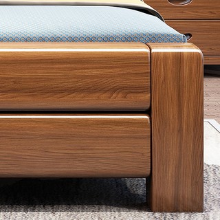 AFurniture Tempat Tidur Dipan Ranjang Simple Minimalis Kayu Mahoni