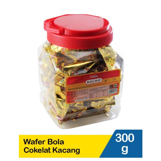 

Rocho Wafer Bola Cokelat Kacang 300gr