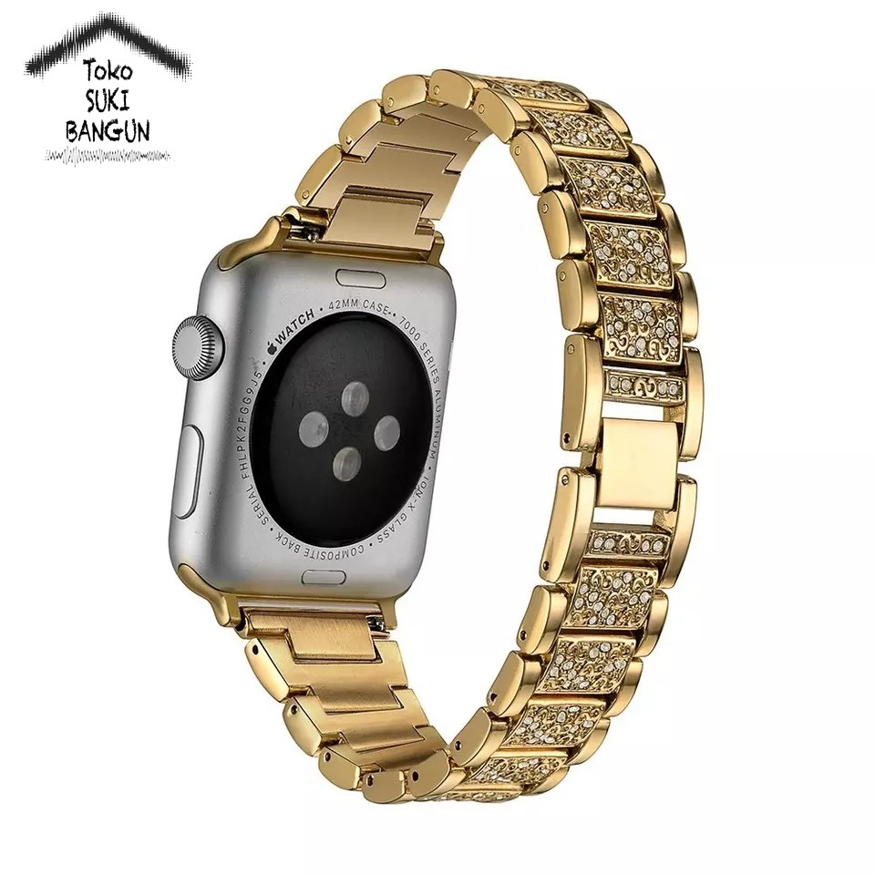 Strap Apple Watch Series Ultra 8 7 6 5 4 3 2 1 49mm 45mm 44mm 42mm TALI JAM Crystal ROMAN Steel Band AWSC-002