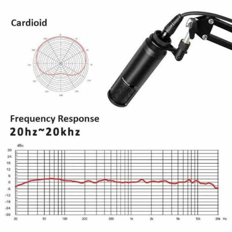 Maono AU-PM320 XLR ConMaono PM 320 merupakan mic condenser dengan tipe polar cardioid. Dilengkapi dengan diaphragma 16mm, membuat mic ini mampu menangkap frequensi suara dengan sangat baik dengan zero latency dan no noise. Cocok banget buat rekam suara vo