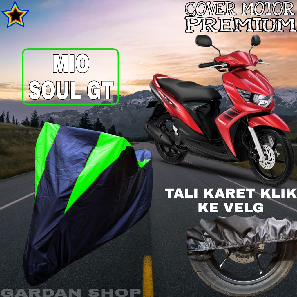 Sarung Motor MIO SOUL GT Hitam HIJAU Body Cover Penutup Pelindung Motor Mio Soul PREMIUM