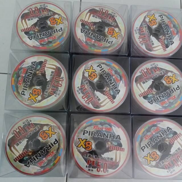 Senar pancing PE Piranha X8 100 meter xtra one/ kenzi