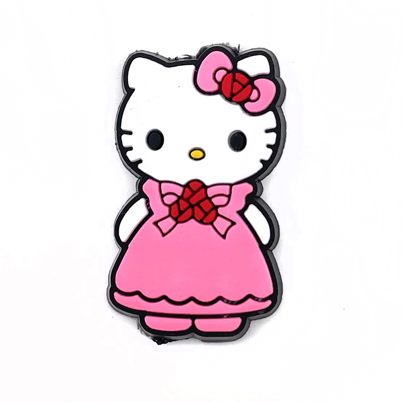 Hello kitty imut shoe charms Jibbitz Crocs Pin kucing kartun Lubang Sepatu Accessories DIY Dapat Dilepas decorate sandal anak Hadiah