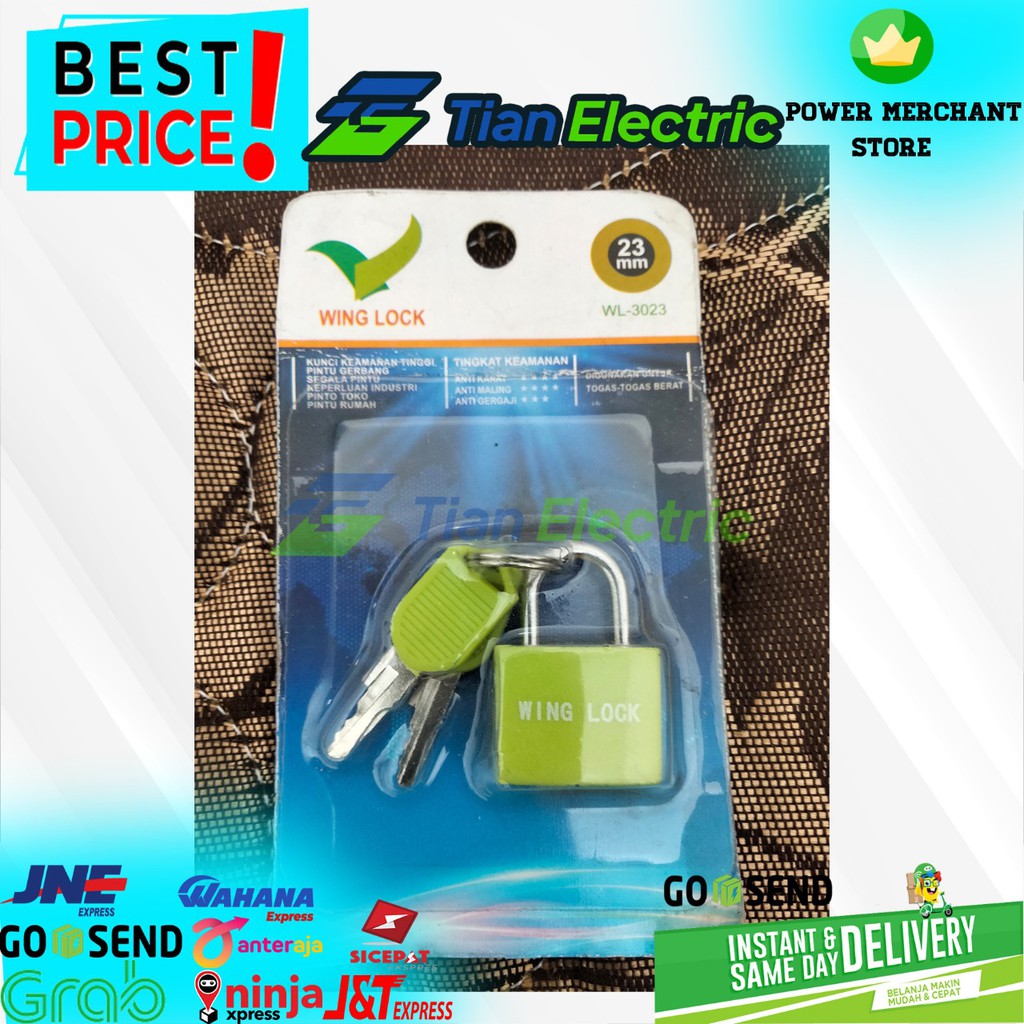 WING LOCK Gembok Tas 23mm