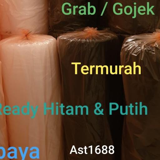 

✽ Bubble Wrap 125cm x 50m Hitam & Putih - Hitam ♔