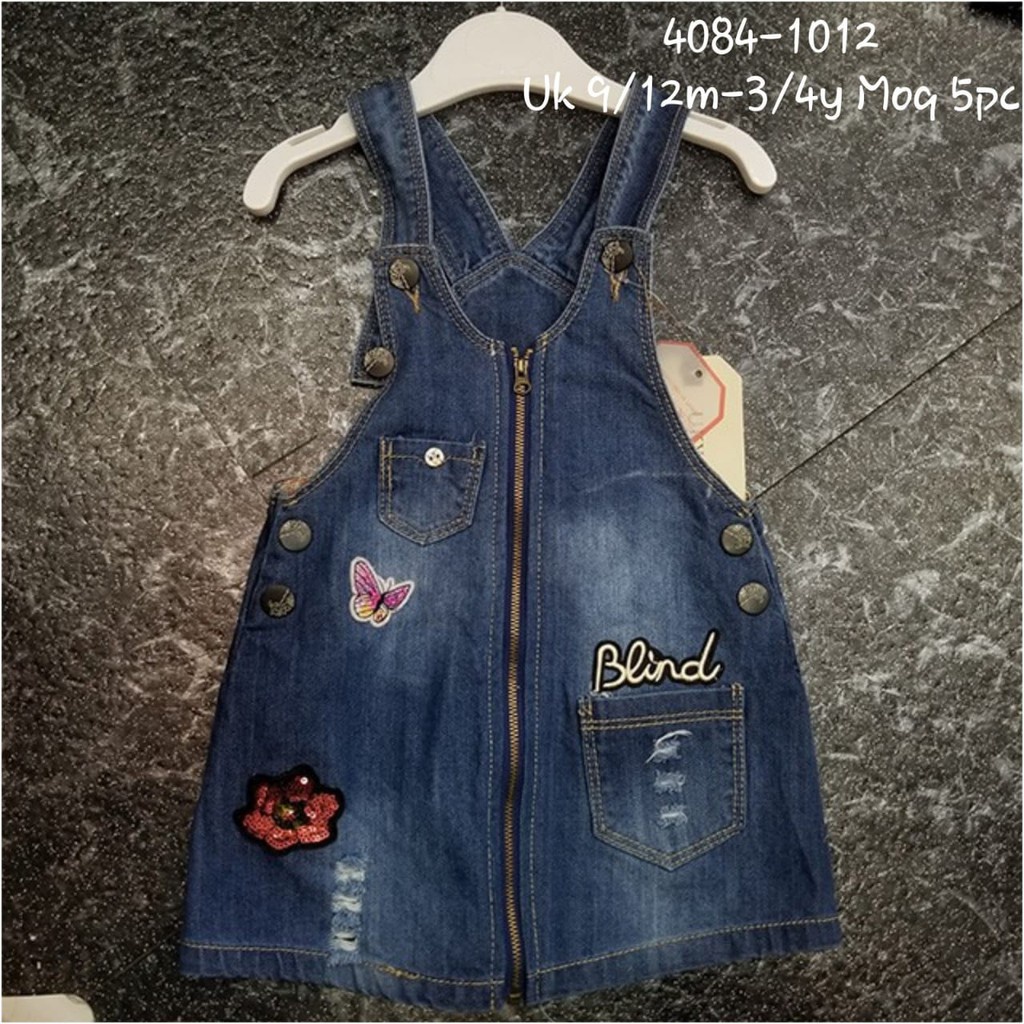 Overall Dress Jeans Anak Perempuan Resleting/ Overall Dress Anak Perempuan