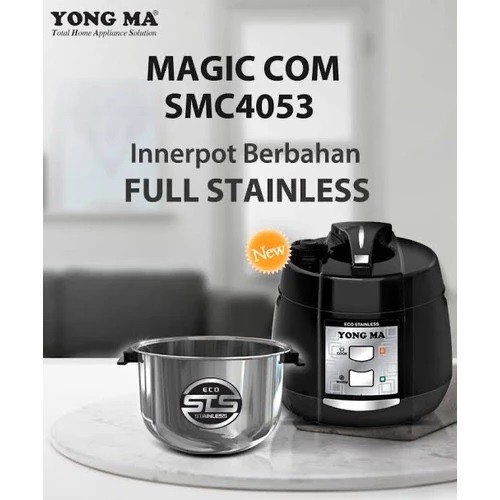 Yong Ma Rice Cooker Stainless Steel 2LIter SMC4053 Yongma Magic Com