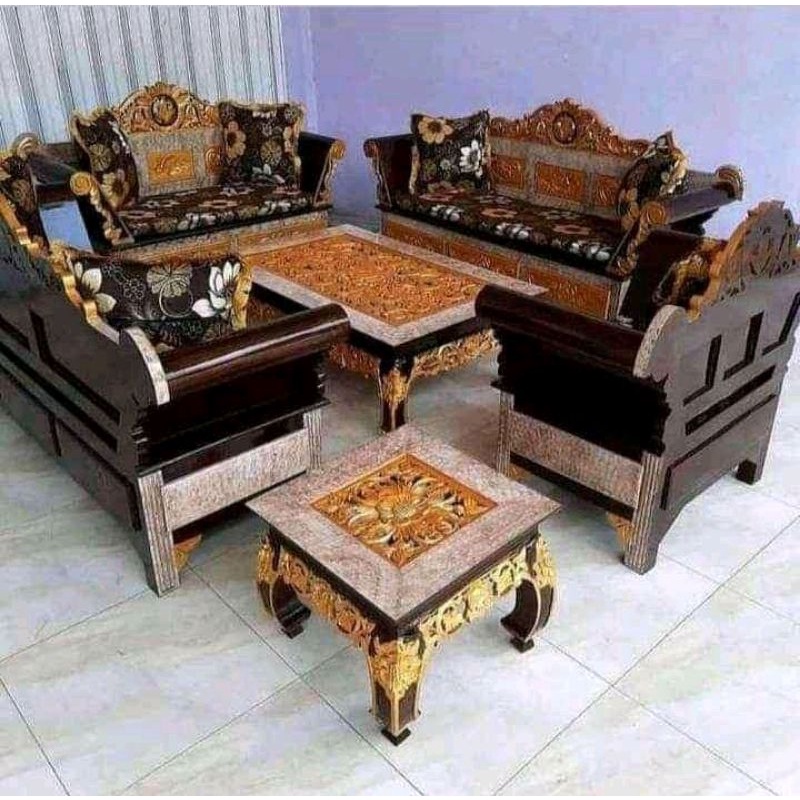 kursi tamu madura busa ukir kayu jati modern mewah klasik furniture mebel jepara