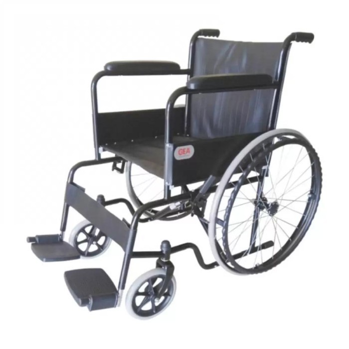 GEA Medical Kursi Roda Standard FS 875 Wheelchair Kursi Roda Velg Black Steel Kursi Roda Murah