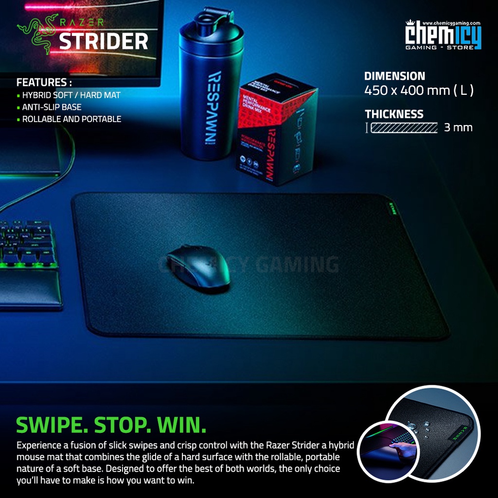 Razer Strider Hybrid Large Cloth Gaming Mousepad