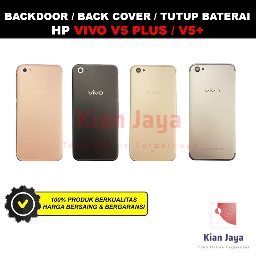 Backdoor Vivo V5+ V5 Plus Back Cover Tutup Belakang Baterai Cassing Casing Backcase Original