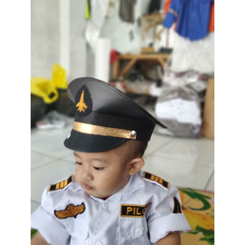BAJU PiLOT ANAK KOSTUM KARNAVAL PAKET KOMPLIT