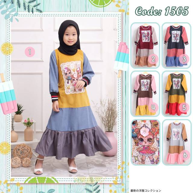 GAMIS ANAK ANAK LOL KOMBINASI