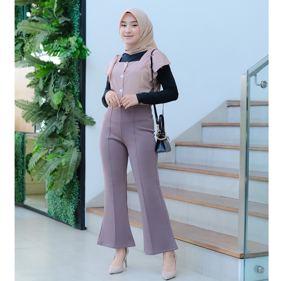 Celana Cutbray Pants Scuba Premium Strech/ Cutbray Cubit List Tengah Resleting