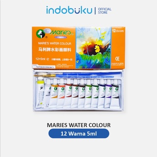 Maries Watercolor 18x5ml dan 12 x 5ml / Cat Air Maries 18 dan 12 Warna / Watercolour E1327