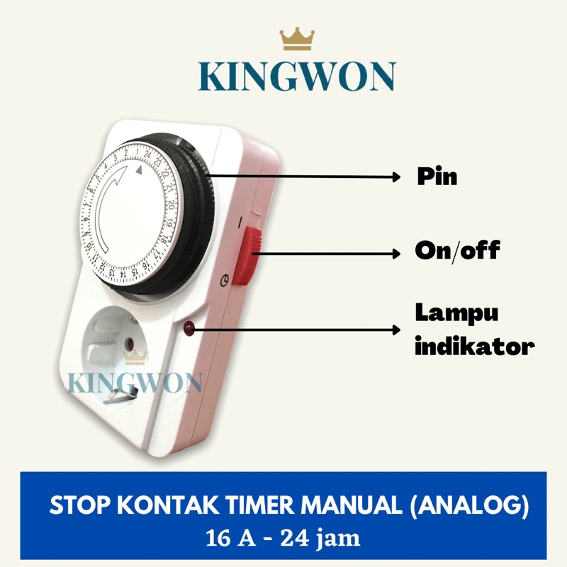 STOP KONTAK LISTRIK MANUAL ANALOG TIMER SWITCH STOPKONTAK TIMER 24 JAM