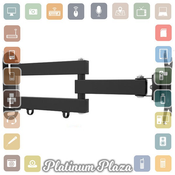 Telescopic TV Bracket 100 x 100 Pitch for 10-26 Inch TV - X100 - Black`8PK3CY-
