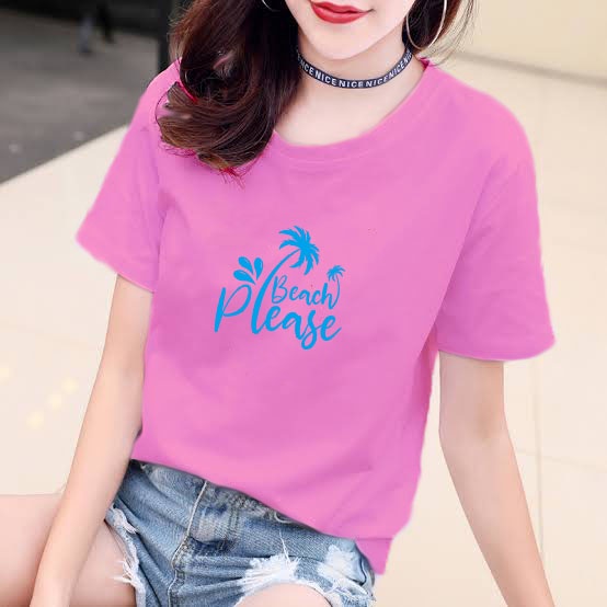 YOURSTYLE1119 - KAOS BEACH PLEASE BAJU KAOS WANITA DISTRO UNISEX OVERSIZE PRIA JUMBO CASUAL KEKINIAN TERLARIS