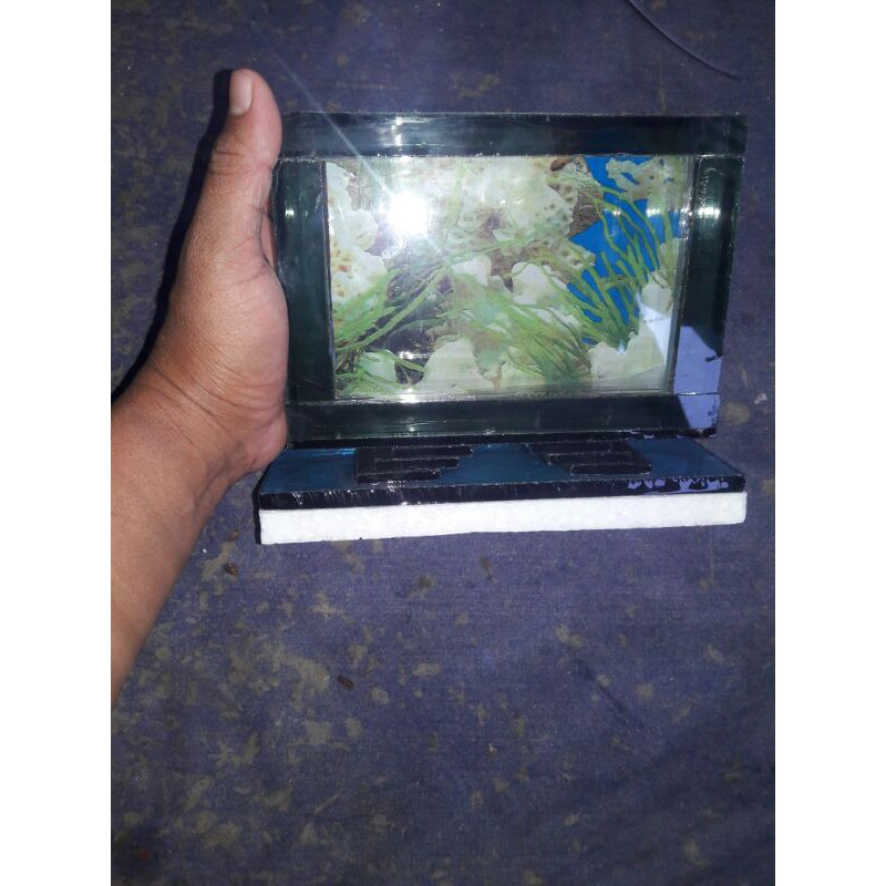akuarium kecil akuarium tv led minimalis akurium mini aksesoris akuarium kandang hewan
