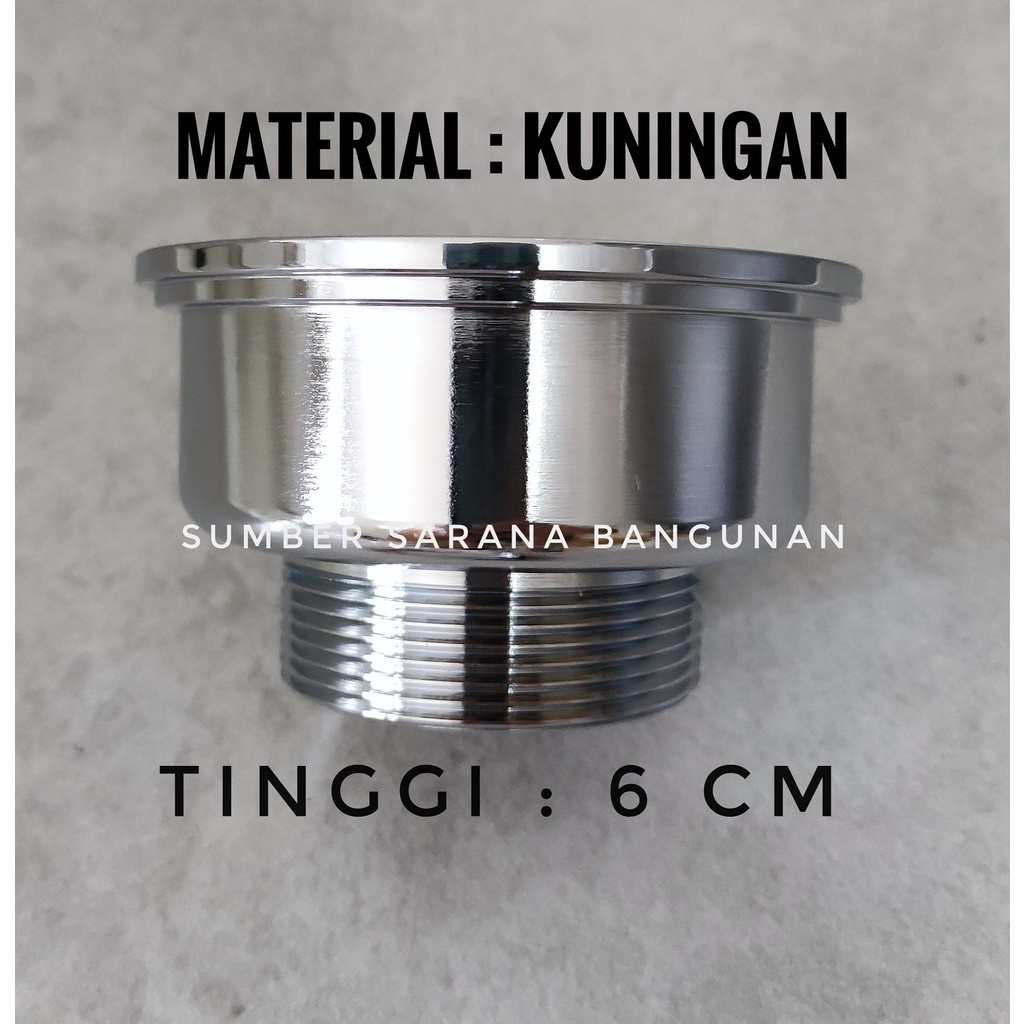 Floor Drain Kuningan Chrome / Saringan Got Tebal Brass