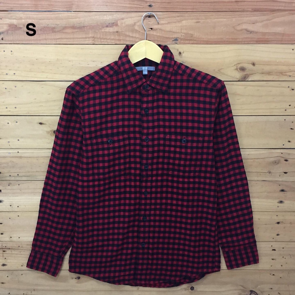 Kemeja Flannel Uniqlo Size S