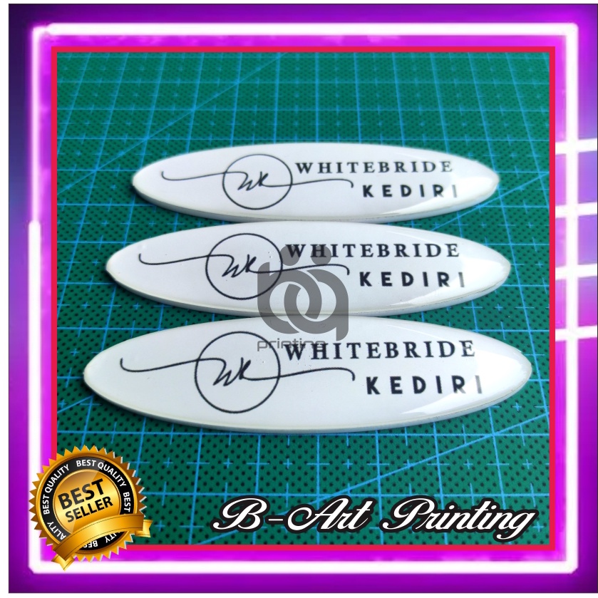 HARGA SATUAN NAMA DADA OVAL Name Tag Papan Nama Oval Keren